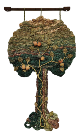 Vintage Macramé Wall Tapestry Tree of Life Spring
