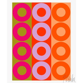 Pink and Orange Color Harmony Fine Art Print 40" X 50" by Liz Roache For Sale