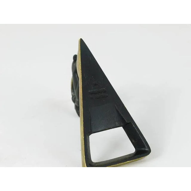 Brown Mid-Century Brass Capricorn Zodiac Bottle Opener from Hertha Baller, 1950s For Sale - Image 8 of 10