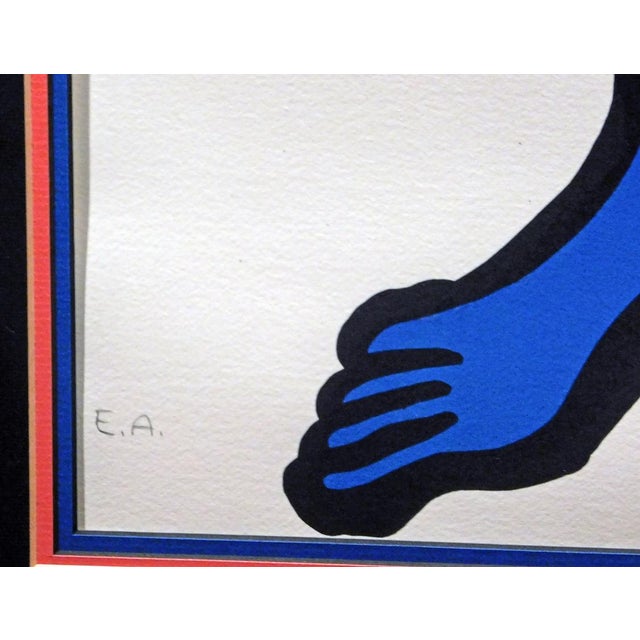 Impressionist Alexander Calder"Puppet Man"1960. E. A. Fine Art Print Hand Signed Custom Framed For Sale - Image 3 of 6