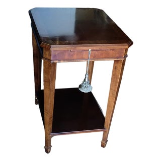 1987 Altavista Lane Chippendale Style Mahogany Note/DrinksTable Pullout Tray For Sale