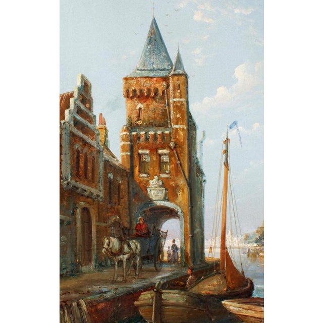 William Dommersen, A View on the Amstel, 19th Century, Oil Painting, Framed For Sale - Image 5 of 14
