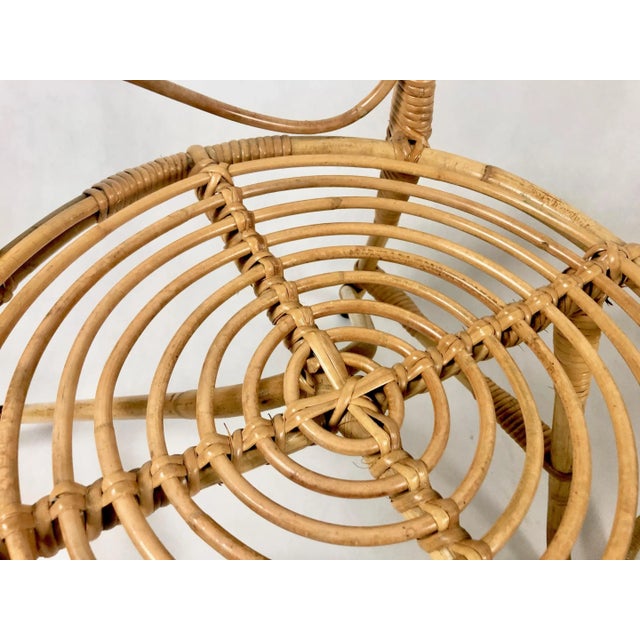 Brown Set of Bamboo Chairs attributed to D. Van Sliedregt for Rohé Noordwolde, the Netherlands, 1950s For Sale - Image 8 of 10