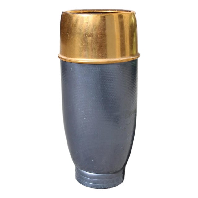 Vintage Italian Aluminum Umbrella Stand, 1950s For Sale