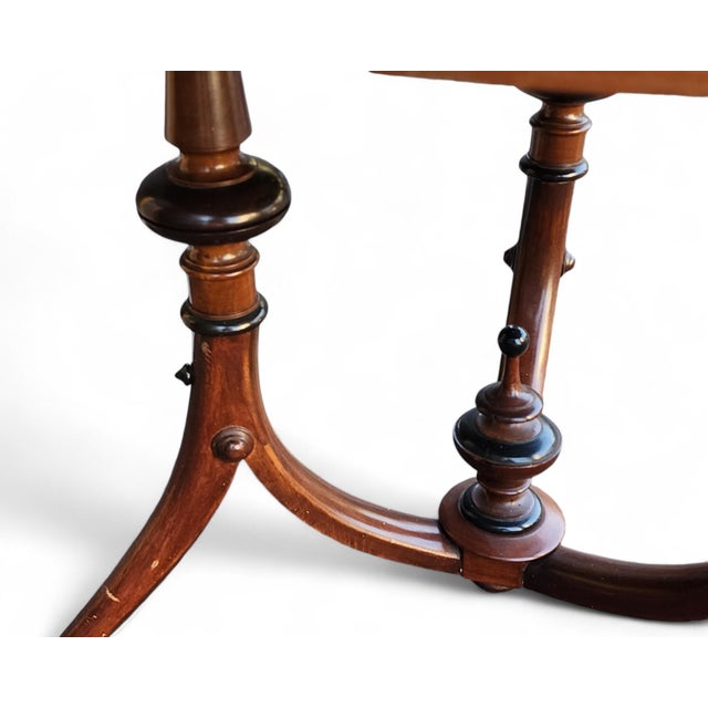 Antique German Biedermeier Style Pillared Base Center Occasional Table C1880 For Sale - Image 10 of 11
