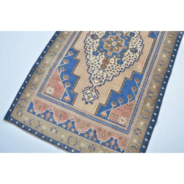 Textile 1960s Rustic Farm House Decor Hand Knotted Rug For Sale - Image 7 of 11