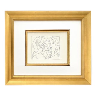 Picasso Metamorphoses 23 Two Wreslers Observed by 3 Nude Women Framed For Sale