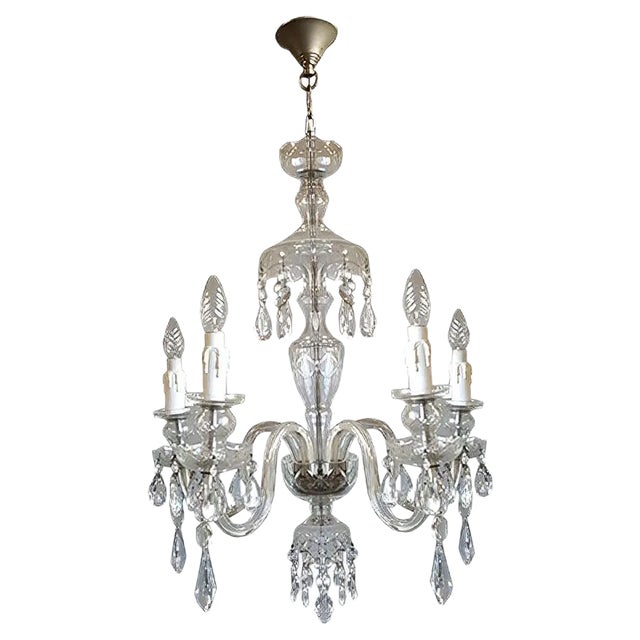 Vintage Glass Ceiling Lamp For Sale