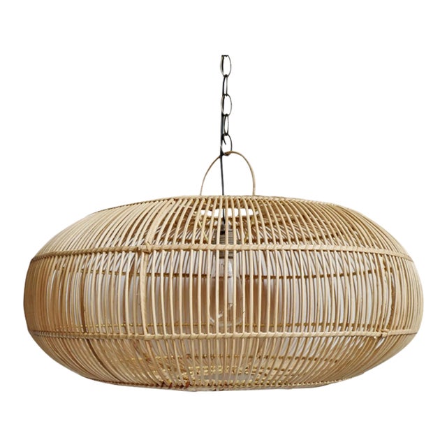 Ubud Rattan Pendant Light Small For Sale