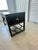 Black Vintage Sligh Furniture Black Lacquer Campaign Desk With Gold-Tooled Leather Top & Faux Bamboo Base For Sale - Image 8 of 15