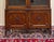 Wood Antique English Jacobean Bookcase Bookshelf Cabinet Double Door Oak c.1930s For Sale - Image 7 of 17