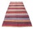 1960s Mid-Century Modern Striped Design Burgundy Turkish Vintage Wool Kilim Rug For Sale