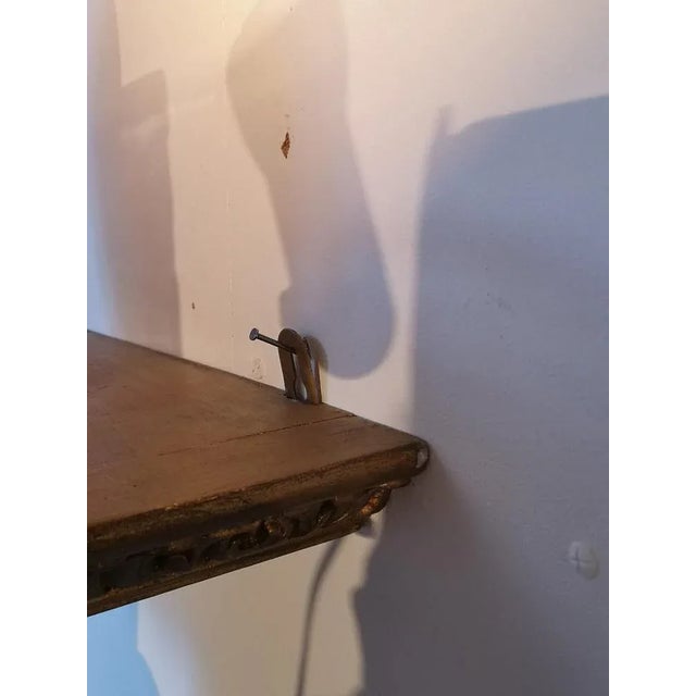 Wood Large Baroque Giltwood Wall Brackets Shelf, Set of 2 For Sale - Image 7 of 8