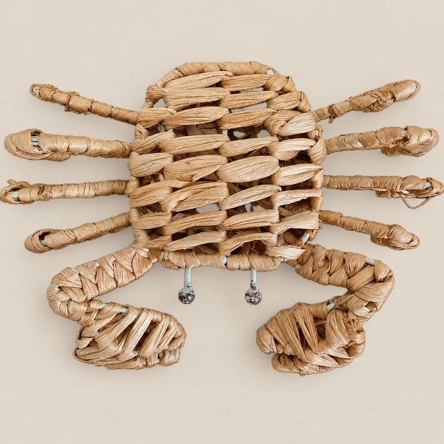 Handmade Vintage Large Wicker Crab For Sale - Image 4 of 6