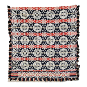 Pennsylvania Dated 1845 Woven Jacquard Coverlet