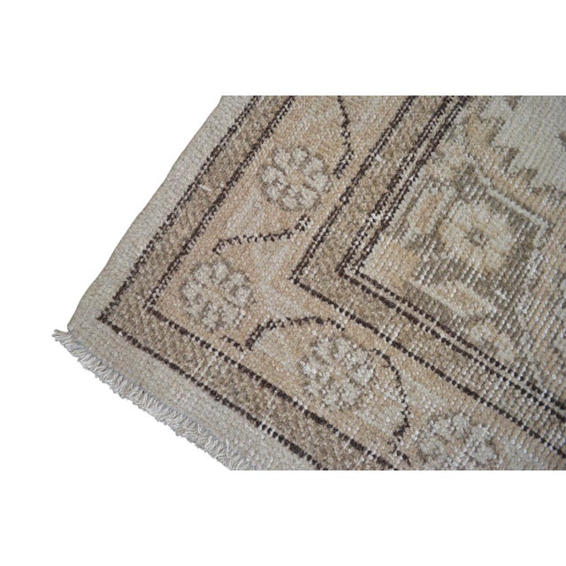 Traditional Oushak Runner Rug Faded Colors Low Pile Distressed Long Runner Rug - 2'9″ X 12'7″ For Sale - Image 11 of 12
