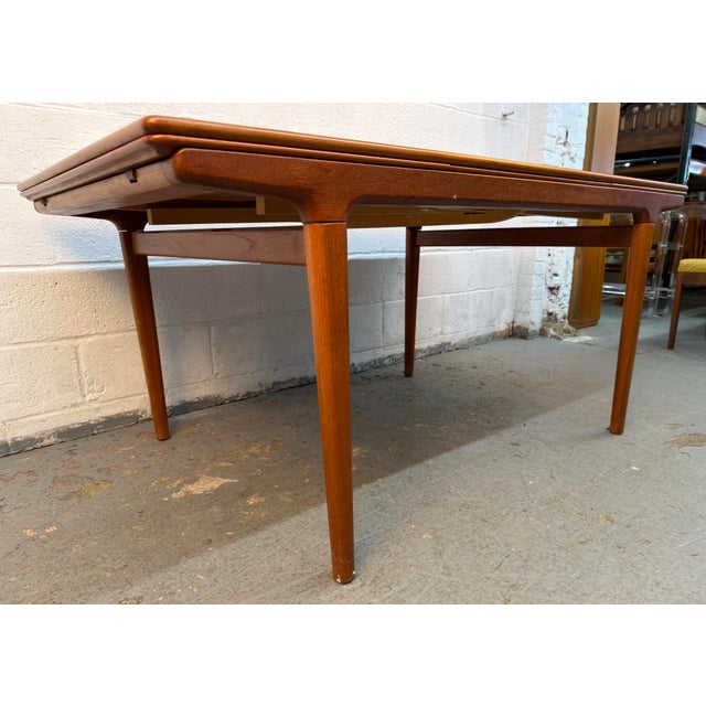 Mid-Century Danish Teak Draw-Leaf Dining Table For Sale - Image 16 of 17