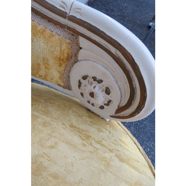 French Carved Asymmetrical Ladies Parlor Side Chairs a Pair 6287 For Sale - Image 11 of 18