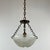 Antique French Lalique, classic coquille design on this opalescent glass with aged brass hardware. 30” Height 9.5” Width 1...