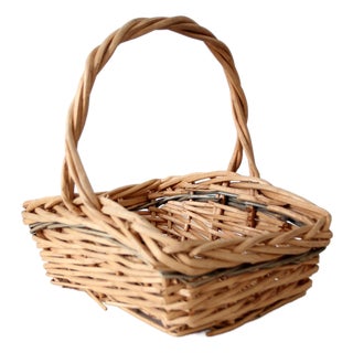 Vintage Gathering Basket For Sale