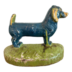 Antique Iron Dachshund Doorstop by Taylor Cook 1930