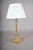 Brass Corinthian Column Table Lamp with Pleated Shade, 1930s For Sale - Image 3 of 13
