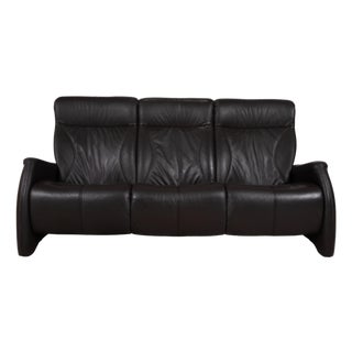 4571 Leather Anthracite Grey Three-Seater Sofa by Himolla For Sale