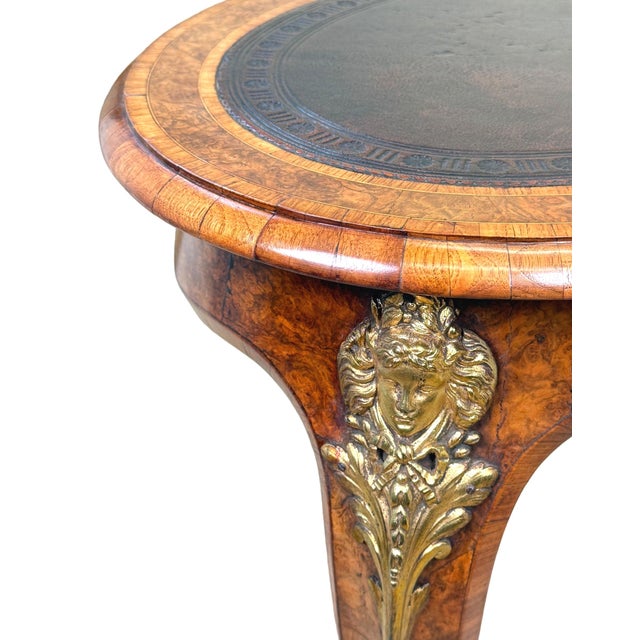 Antique Walnut Kidney Shaped Writing Table by Gillow & Co, 1875 For Sale - Image 12 of 16