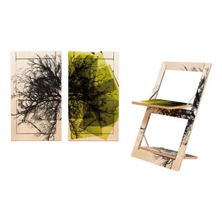 Fläpps Folding Chair – Tree/Tree Yellow from Ambivalenz For Sale