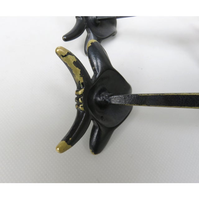 Black Brass Animal Cloakroom Hook by Walter Bosse, 1950s, Set of 12 For Sale - Image 9 of 18