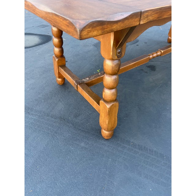1930s Professionally Restored Monterey Farm Table For Sale - Image 4 of 4