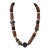 Vintage 1990s Artist Made Tribal Bauxite Pottery Beaded Necklace For Sale