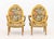 Pair of Louis XVI Style Tapestry Upholstered Giltwood Fauteuils For Sale - Image 4 of 12