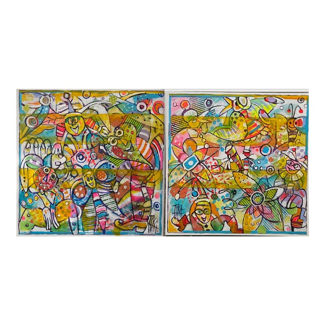 Painting by Tyka "Baby Blue" For Sale