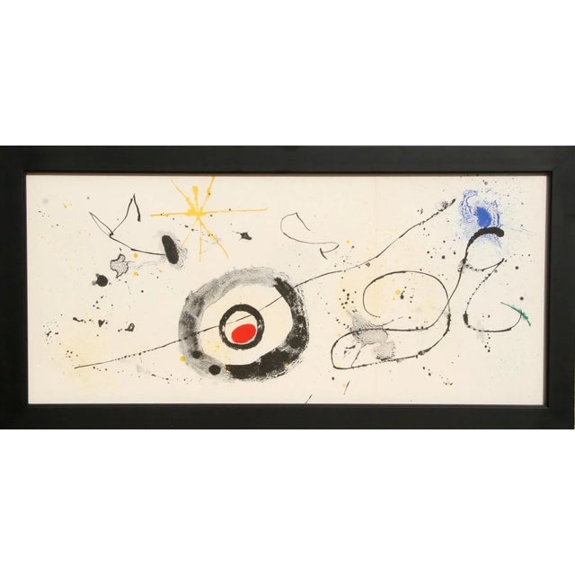 Derriere le Miroir 5 Miro, Joan Year: 1963 Lithograph Size: 15 in. x 33 in. (38.1 cm x 83.82 cm) Framed Size: 18 x 36 inches