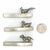 A set of three French pewter knife rests in the designs of a duck, a dog, and a pheasant that will keep your knives from...