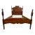 Antique Twin Size Burled or Flame Mahogany Bed For Sale