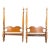 Antique American Twin Four-Poster Beds | 1880s Turned Post Solid Wood Pair For Sale