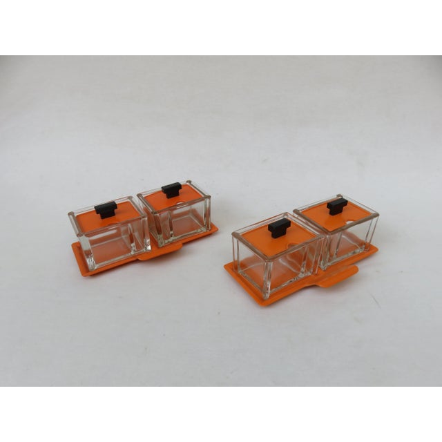 Plastic Vintage Art Deco Glass Tableware Set from von Poncet Glashüttenwerke Berlin, Set of 2 For Sale - Image 7 of 18