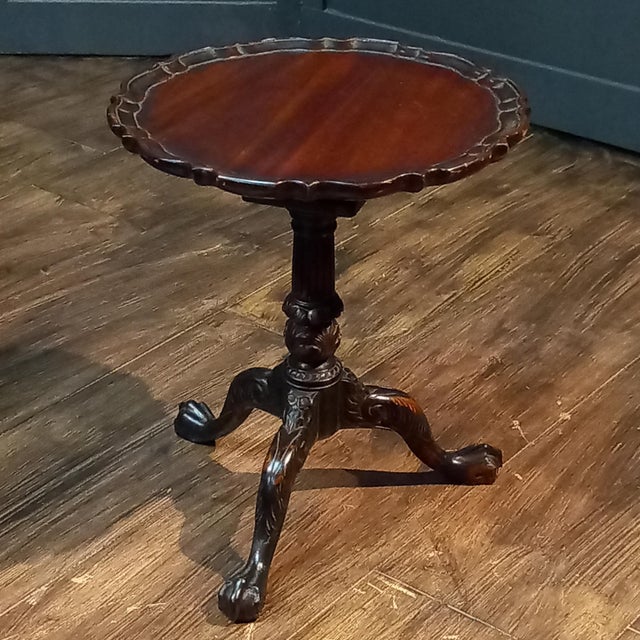 Antique Georgian Mahogany Tilt-Top Side Table, 1904 For Sale - Image 17 of 17