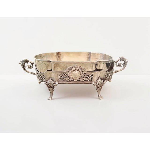Antique Louis XVI Revival French Silver-Plated Jardinière, 1890 For Sale - Image 17 of 17