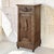 Rustic Antique Neoclassical Marble Top Nightstand ~ Pedestal is an intriguing piece, being just shy of three feet tall yet...