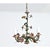 Green French Vintage Tôle Painted Floral Chandelier For Sale - Image 8 of 13
