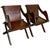 Brown 19th Century Glastonbury Chairs in Oak, 1880s, Set of 2 For Sale - Image 8 of 8