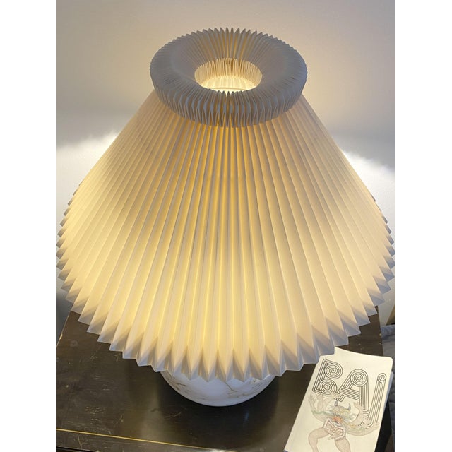 Sakura Table Lamp with Le Klint Cream Shade by Michael Bang for Holmegaard, Denmark, 1980s For Sale - Image 10 of 14