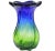Mid-Century Handmade Blue & Green Glass Vase For Sale - Image 4 of 11