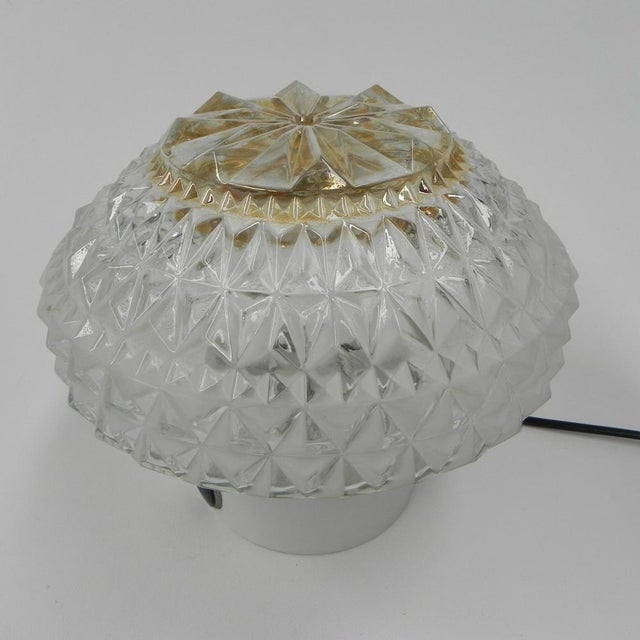 Vintage Ceiling Lamp with Glass Shade, 1960s For Sale - Image 9 of 12