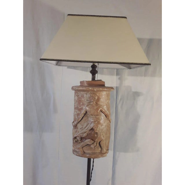Vintage Terracotta Floor Lamp, in Very Good conditions. Designed 1920 to 1949 European Plug (up to 250V).The wiring of...