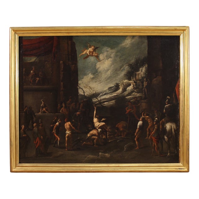 Martyrdom of Saint Lawrence, 1630, Oil on Canvas, Framed For Sale
