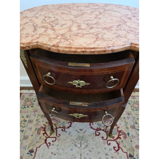 1900 - 1909 Antique French Louis XI Bedside Commode For Sale - Image 5 of 11